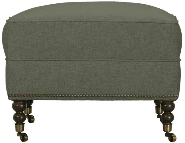 Margot Performance Linen-Blend Ottoman