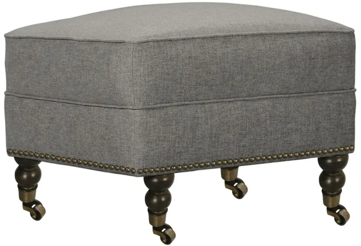 Margot Performance Linen-Blend Ottoman
