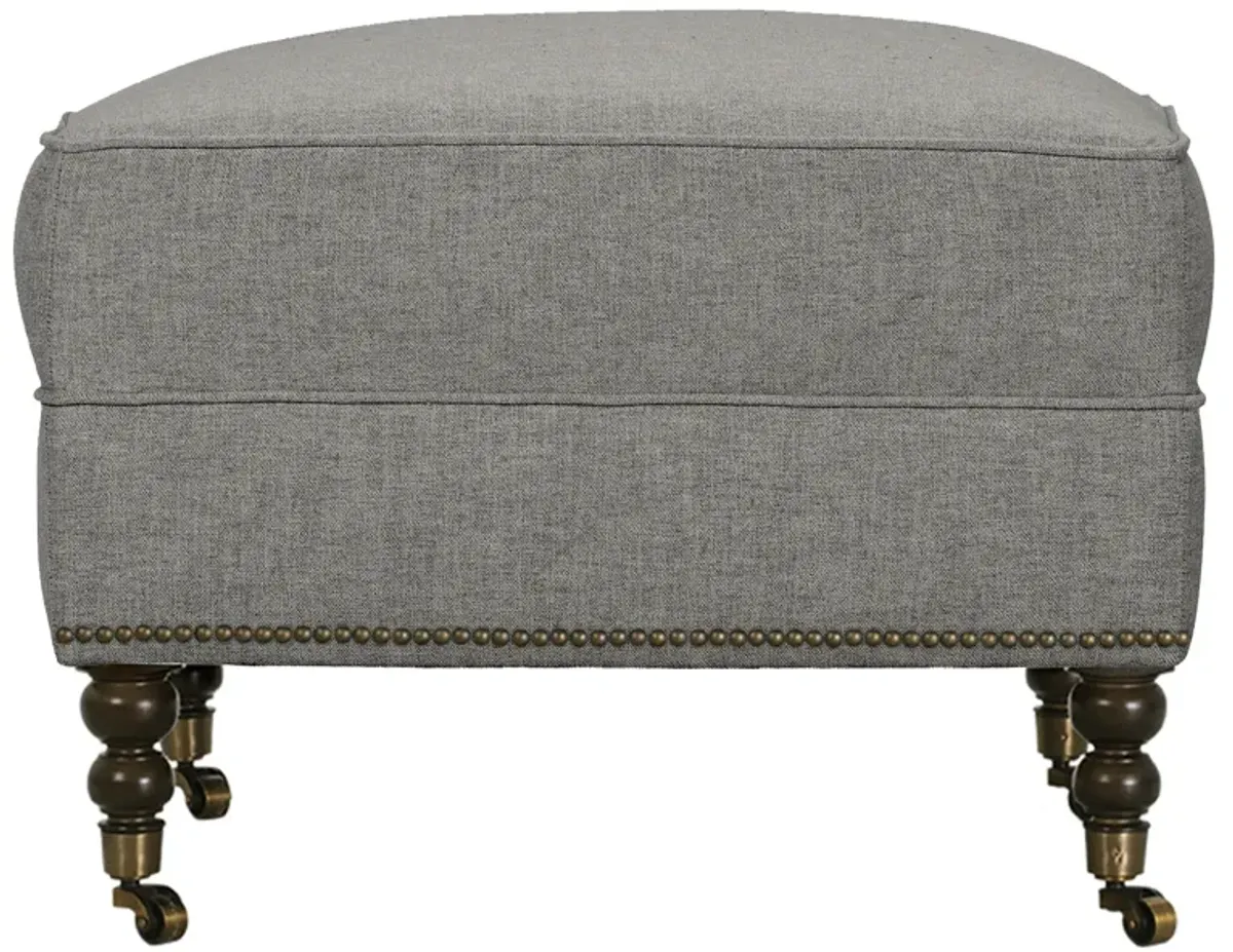 Margot Performance Linen-Blend Ottoman