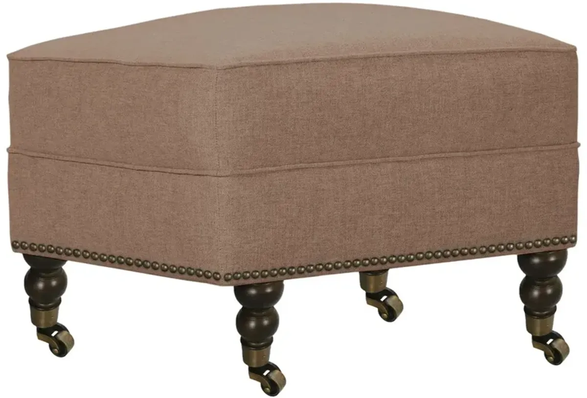Margot Performance Linen-Blend Ottoman