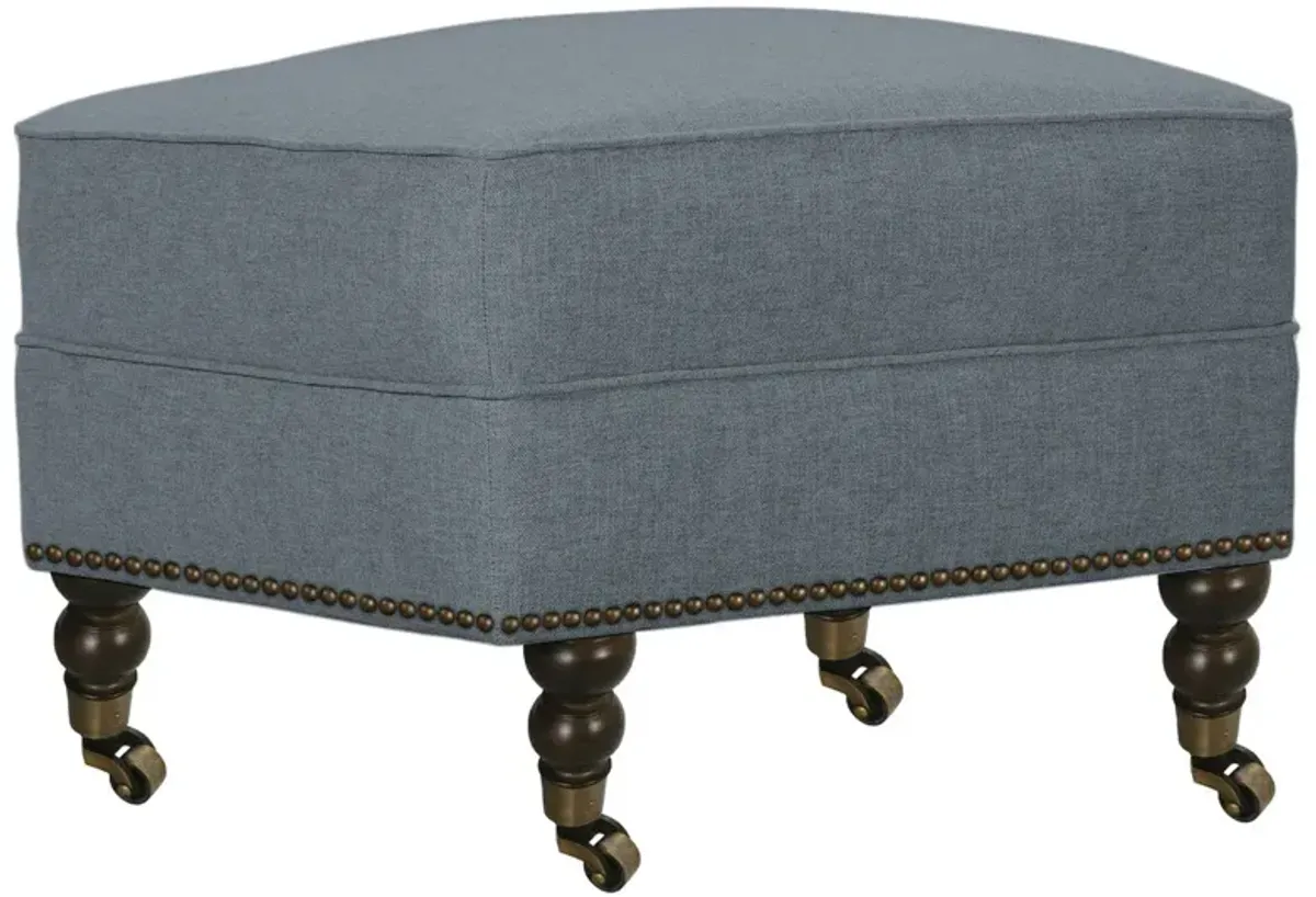 Margot Performance Linen-Blend Ottoman
