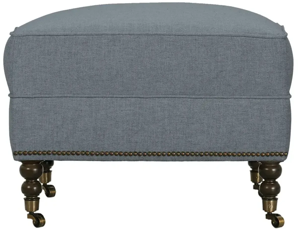 Margot Performance Linen-Blend Ottoman