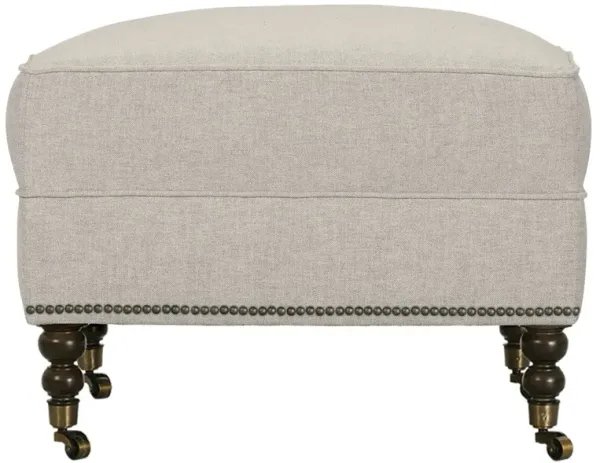 Margot Performance Linen-Blend Ottoman
