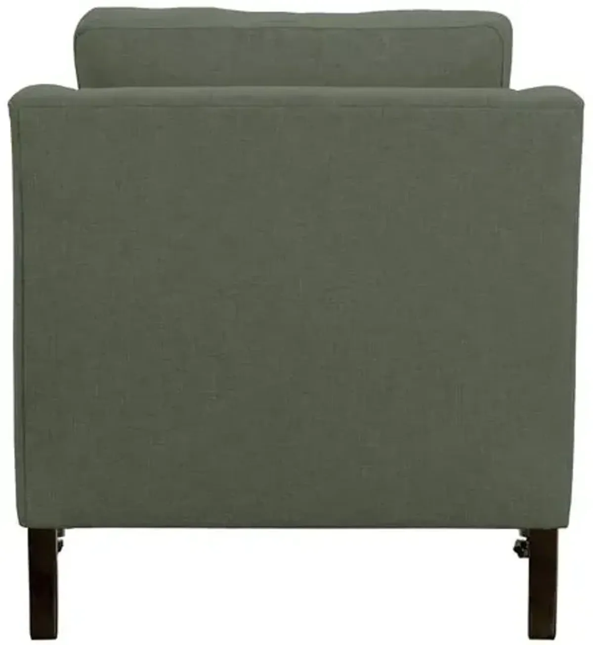 Margot Linen-Blend Accent Chair - Green, Comfortable, Durable, Cushioned