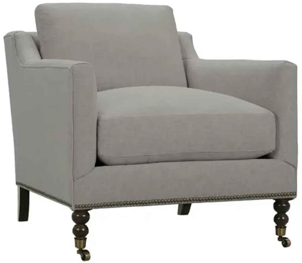 Margot Linen-Blend Chair - Gray