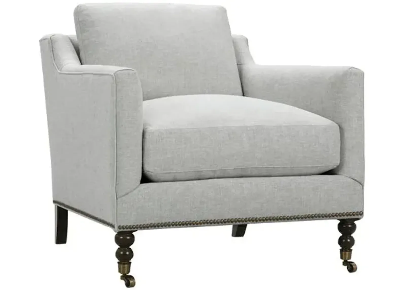 Margot Linen-Blend Chair - Gray