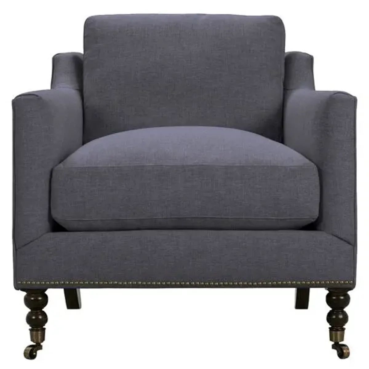 Margot Linen-Blend Chair - Blue