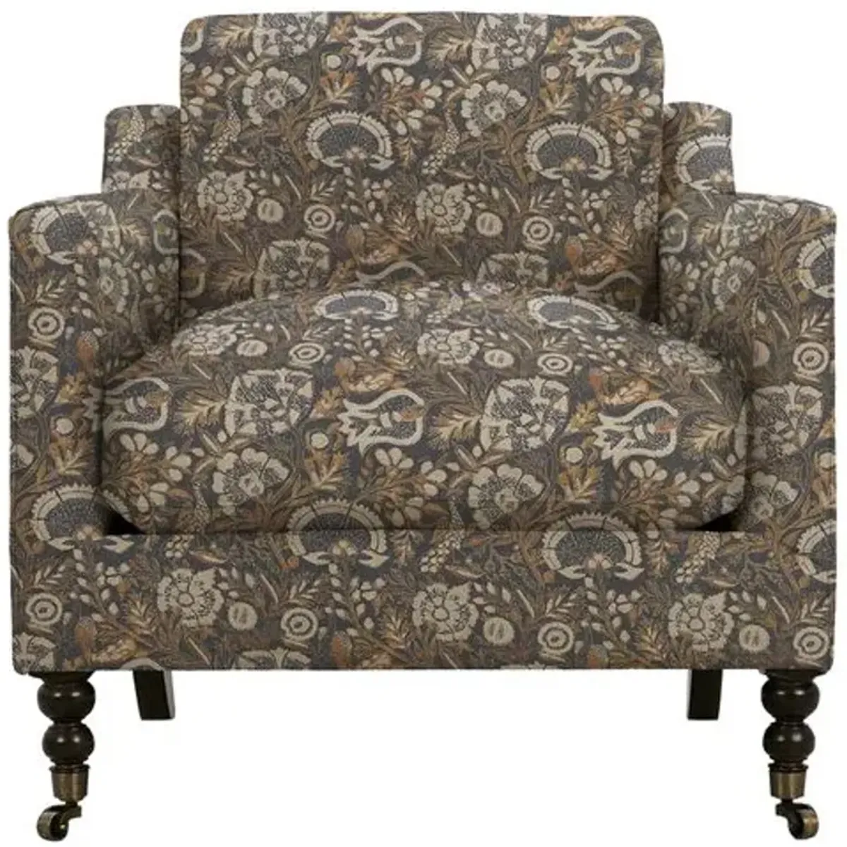 Margot Accent Chair - Midnight Floral - Blue, Comfortable, Durable, Cushioned