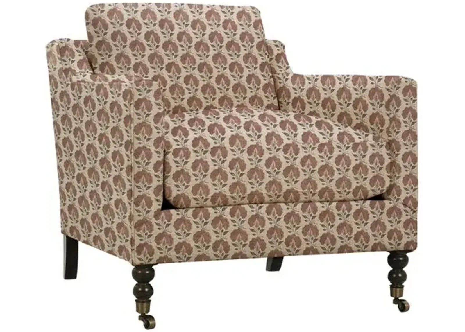 Margot Accent Chair - Floral Block Print - Multi, Comfortable, Durable, Cushioned