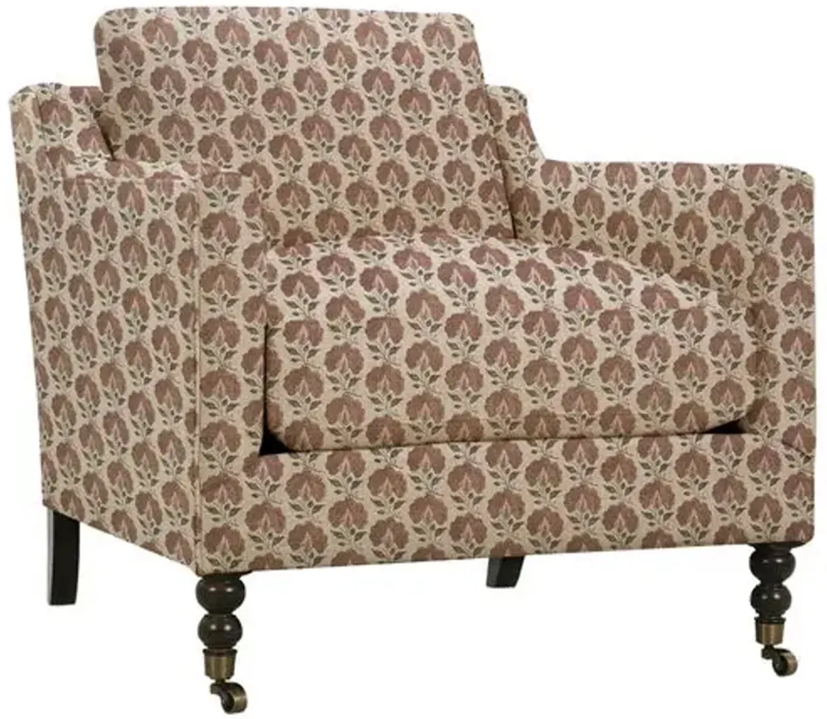 Margot Accent Chair - Floral Block Print - Multi, Comfortable, Durable, Cushioned