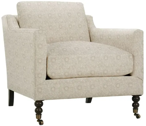 Margot Accent Chair, Daisy Block Print