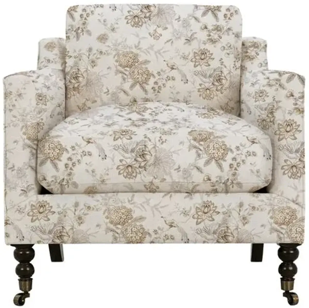 Margot Accent Chair - Gold Floral, Comfortable, Durable, Cushioned