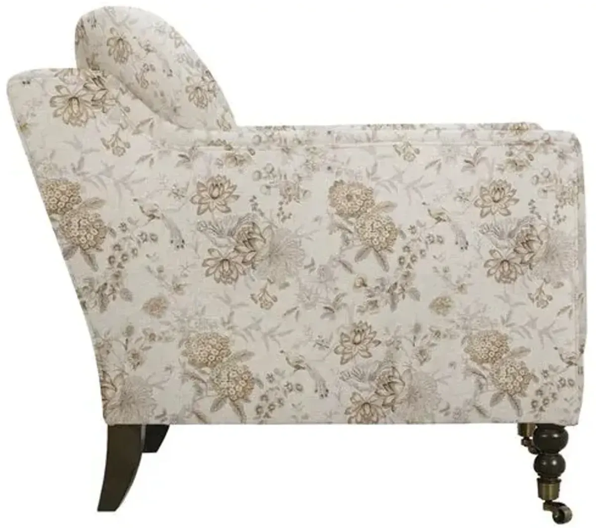 Margot Accent Chair - Gold Floral, Comfortable, Durable, Cushioned