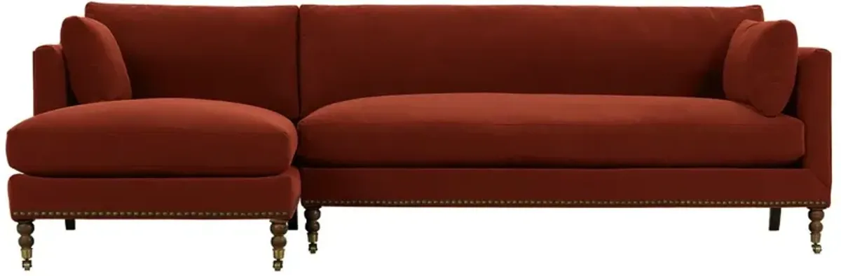 Margot Velvet Sectional Chaise