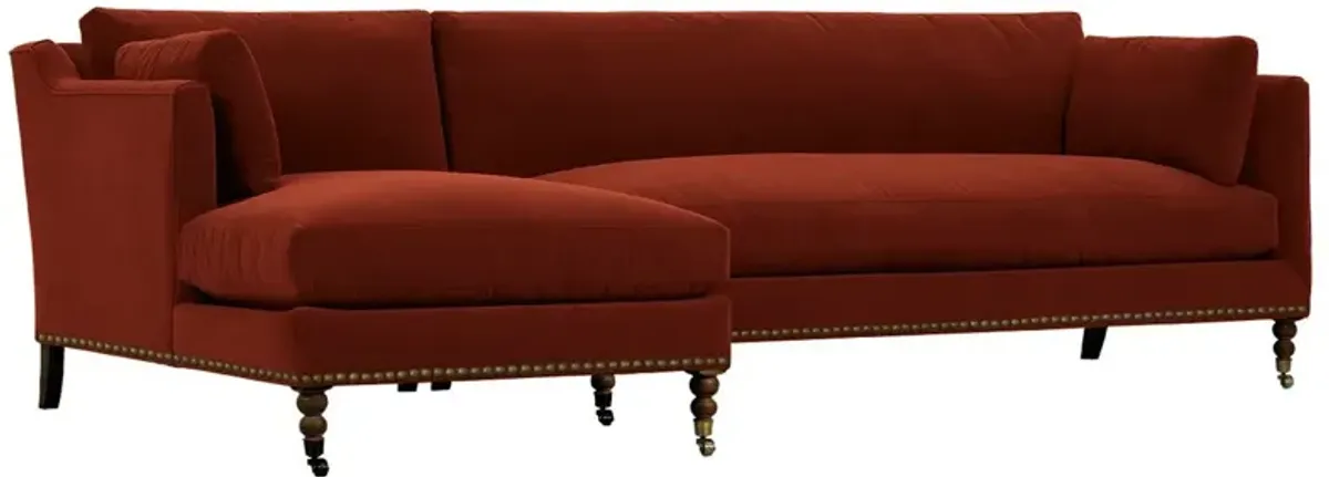 Margot Velvet Sectional Chaise