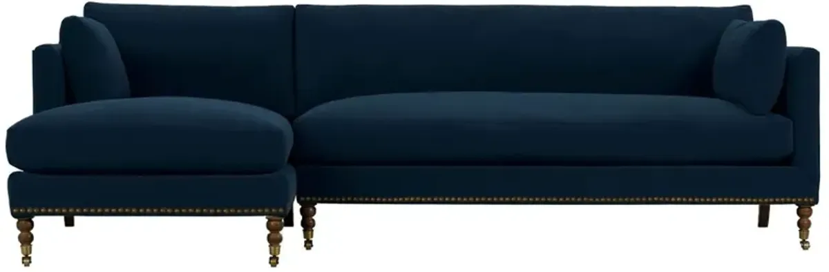 Margot Velvet Sectional Chaise