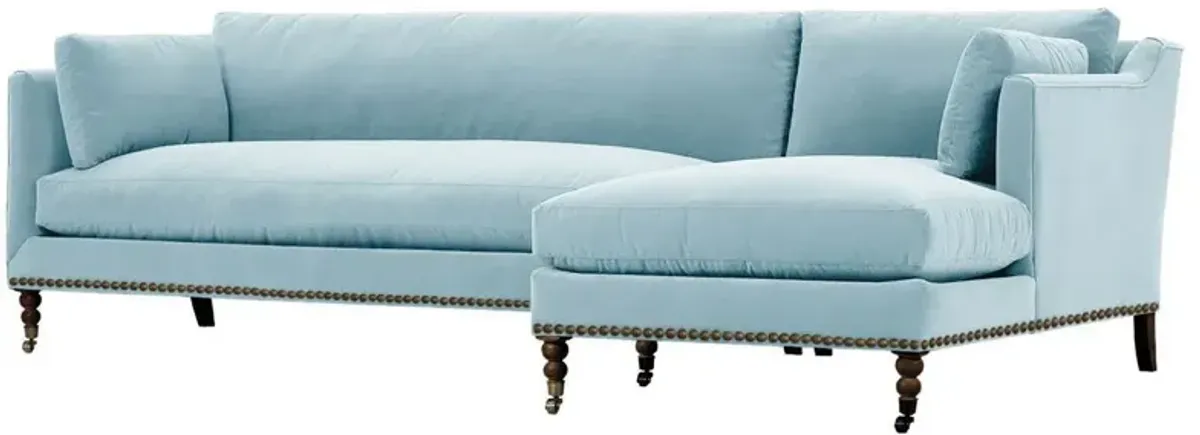 Margot Velvet Sectional Chaise