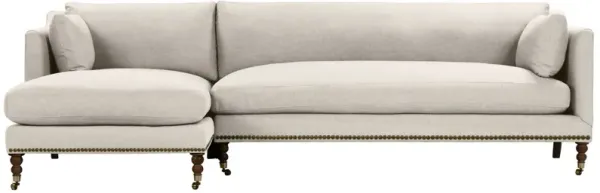Margot Performance Linen-Blend Sectional Chaise