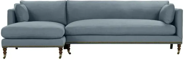 Margot Performance Linen-Blend Sectional Chaise