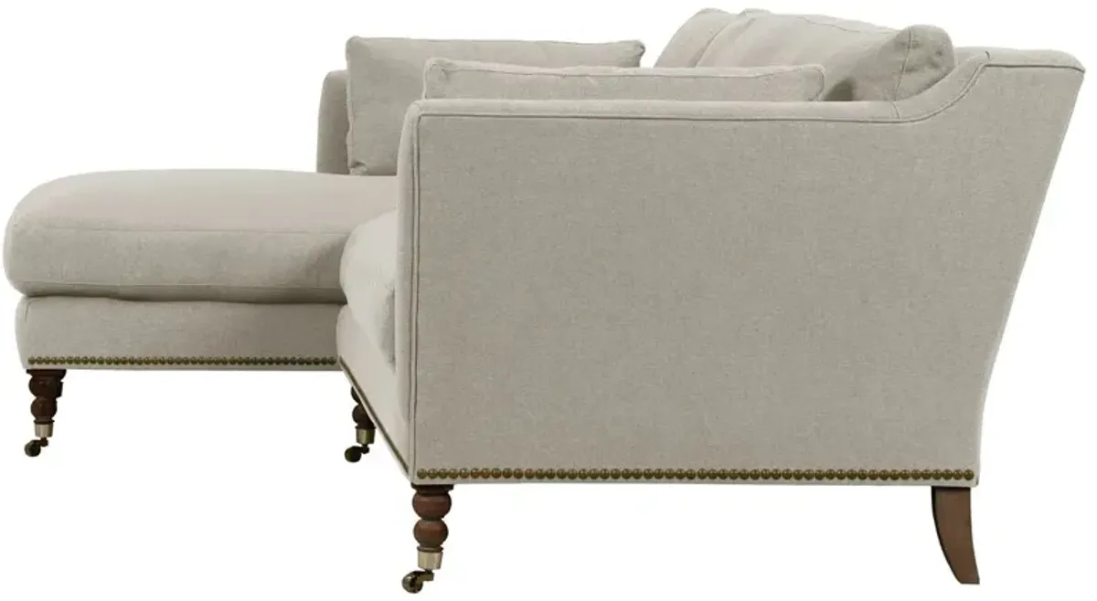 Margot Performance Linen-Blend Sectional Chaise