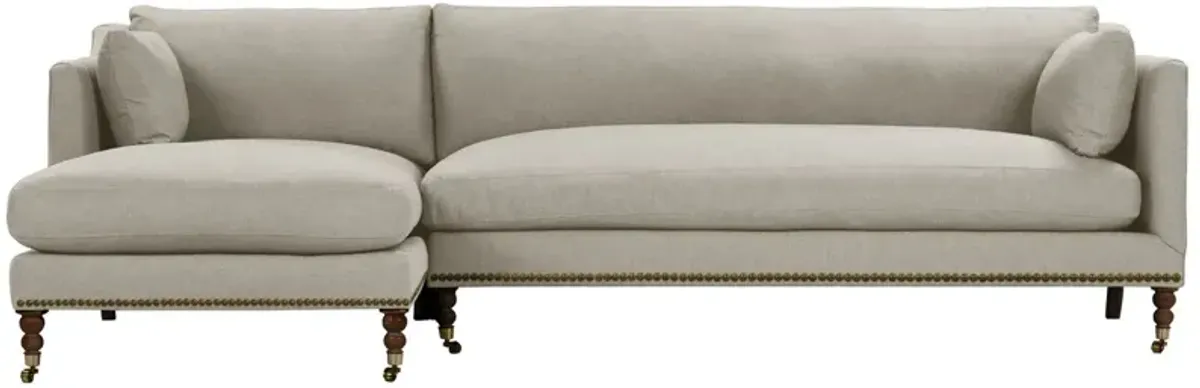Margot Performance Linen-Blend Sectional Chaise