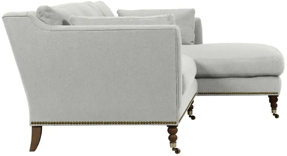 Margot Performance Linen-Blend Sectional Chaise