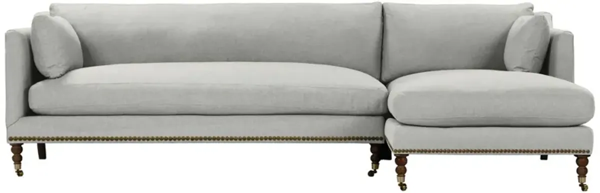 Margot Performance Linen-Blend Sectional Chaise