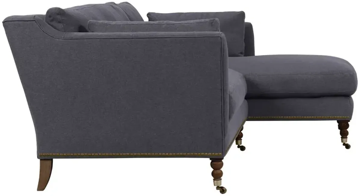Margot Performance Linen-Blend Sectional Chaise