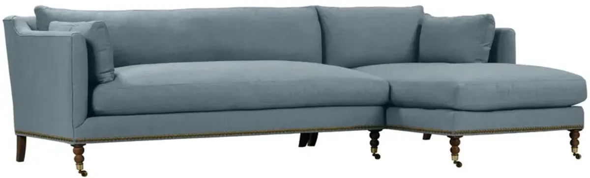 Margot Performance Linen-Blend Sectional Chaise