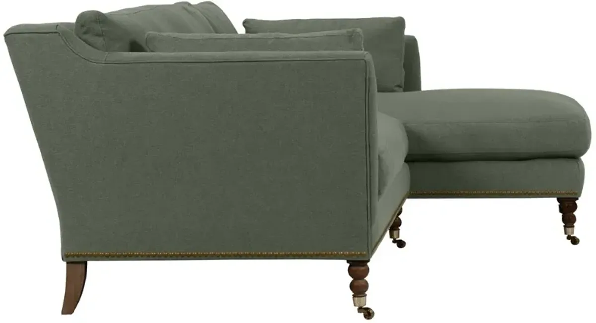 Margot Performance Linen-Blend Sectional Chaise