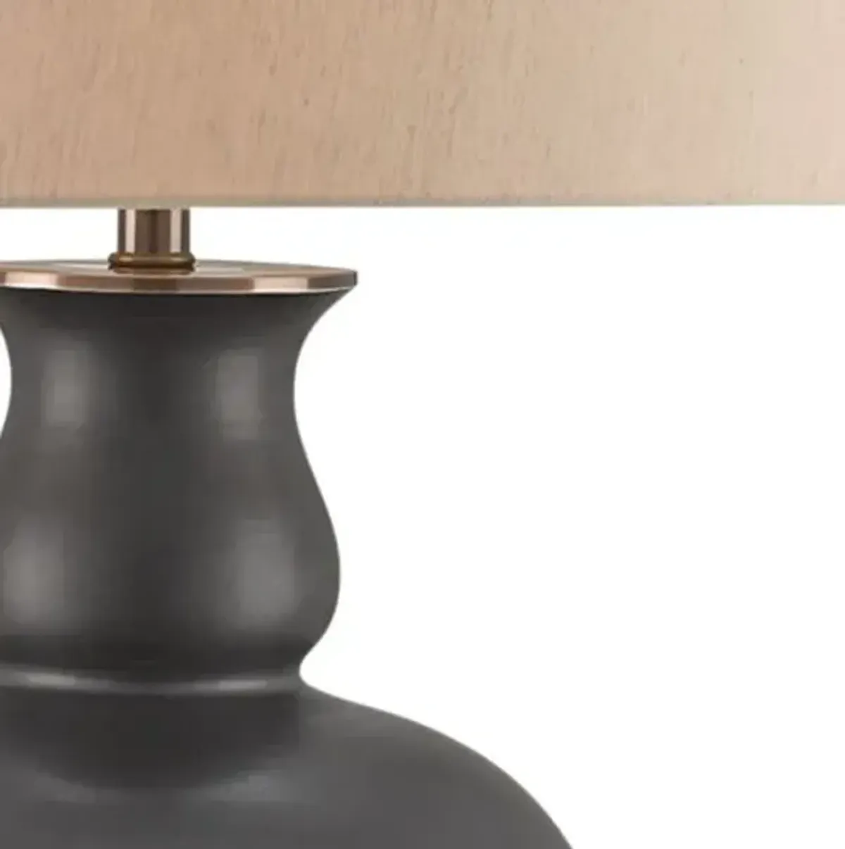 Ultimo Table Lamp - Matte Black/Antique Brass - Currey & Company