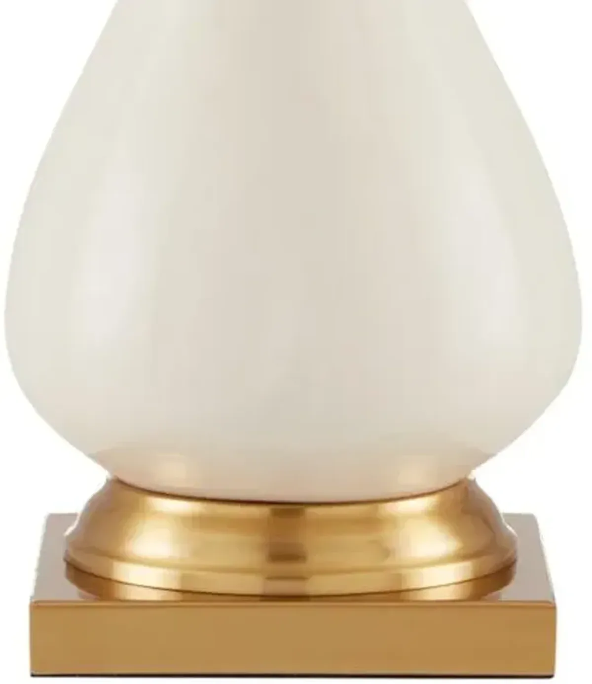 Lynton Table Lamp - Cream Crackle/Brass - Currey & Company - Ivory