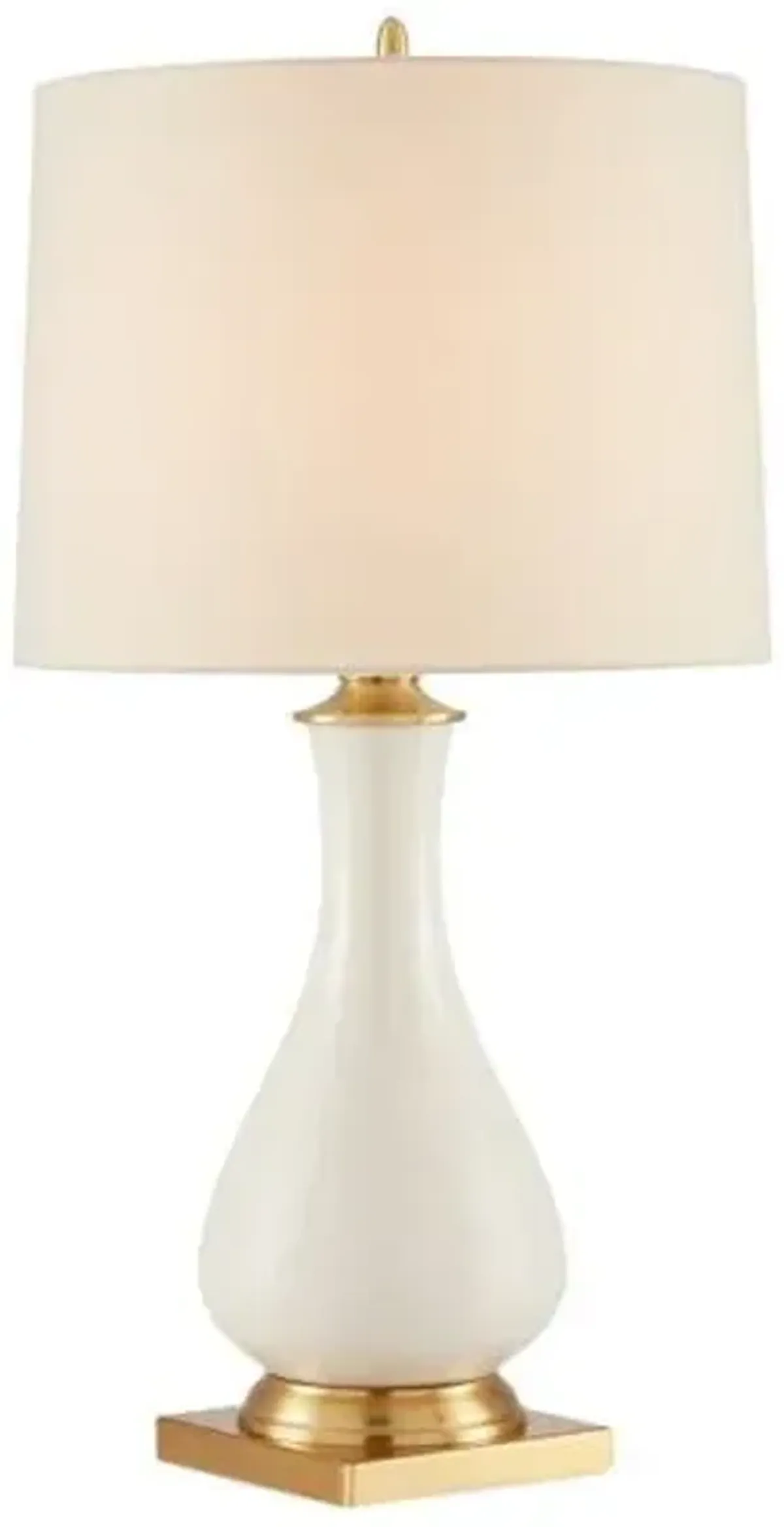 Lynton Table Lamp - Cream Crackle/Brass - Currey & Company - Ivory