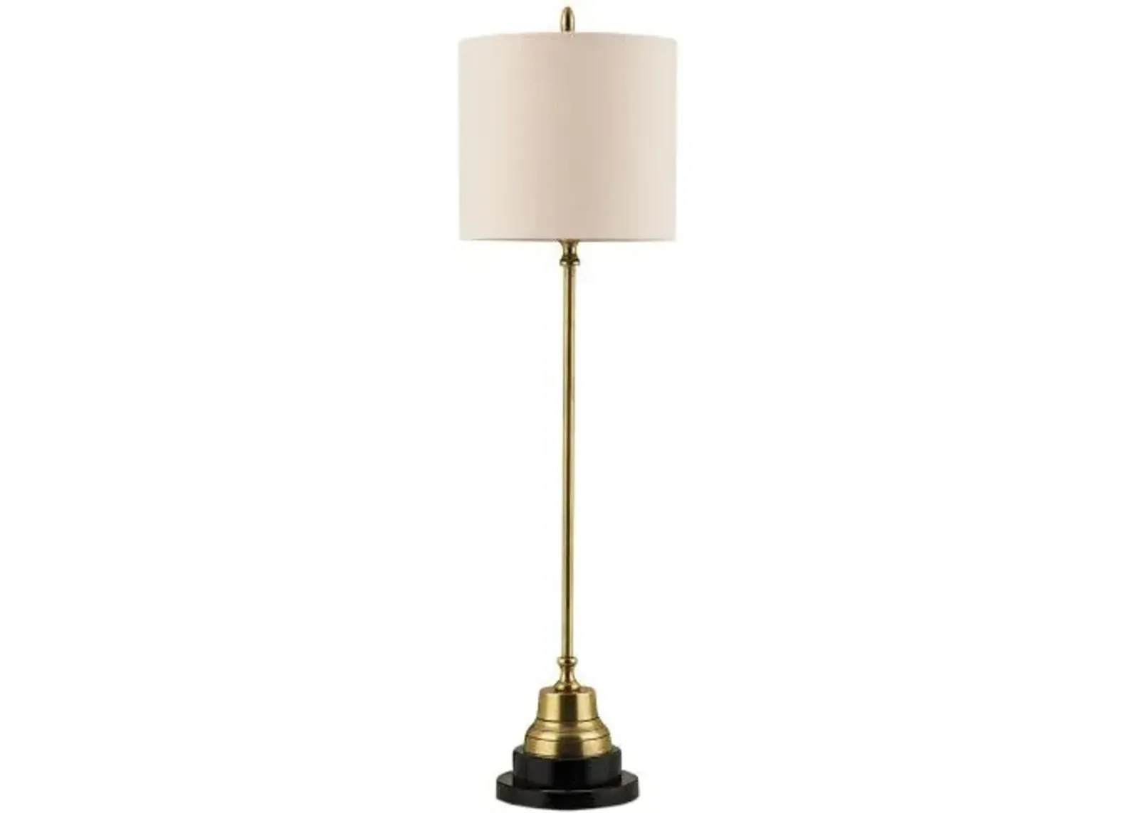 Messenger Table Lamp - Vintage Brass/Black - Currey & Company - Beige