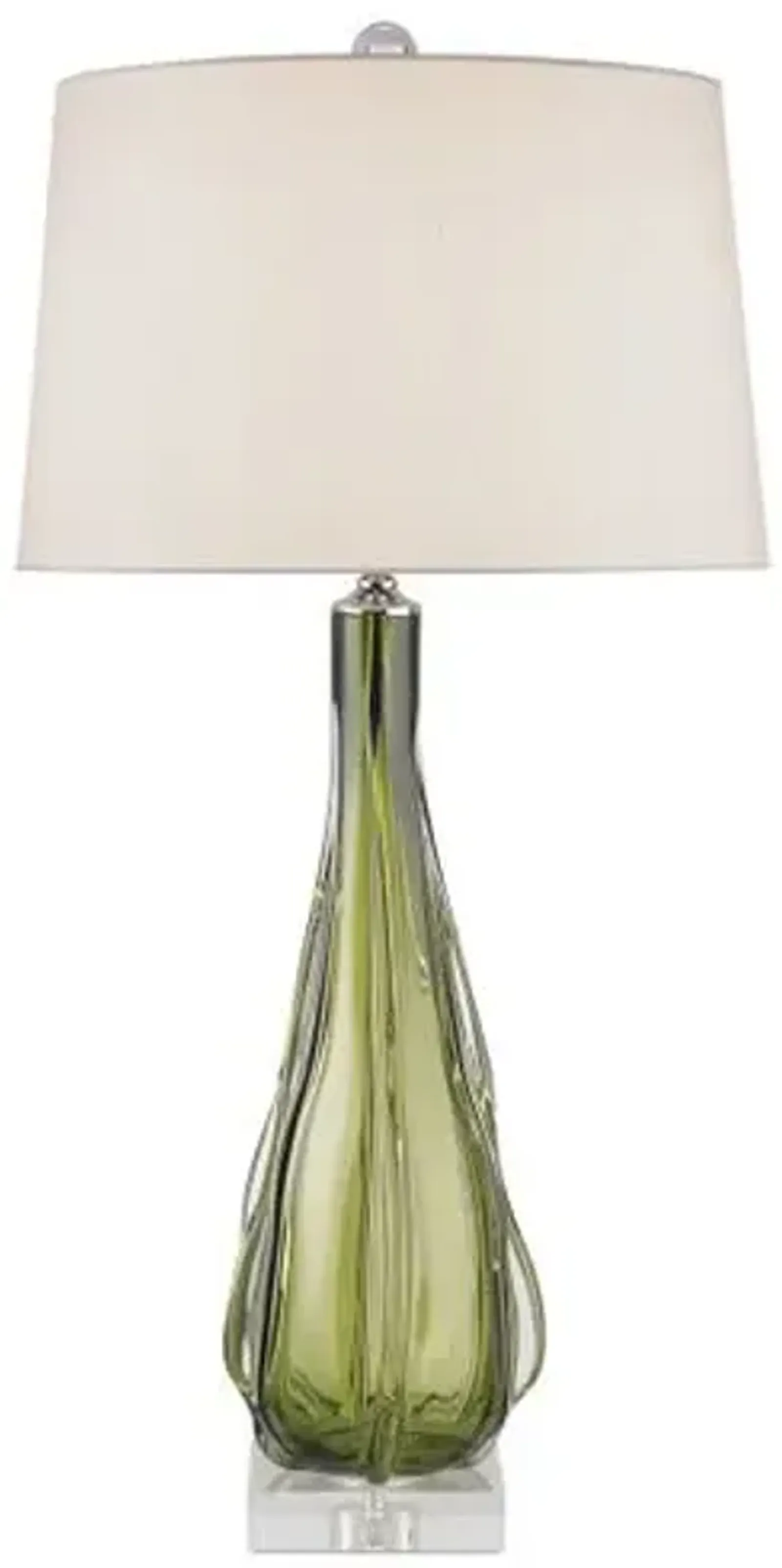 Zephyr Glass Table Lamp - Green - Currey & Company