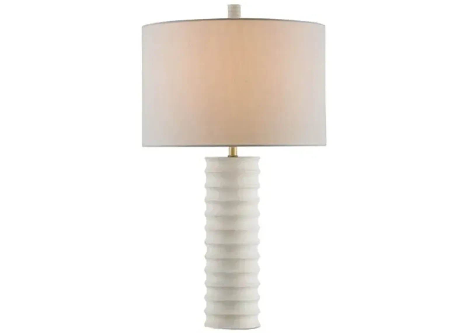 Snowdrop Table Lamp - White - Currey & Company