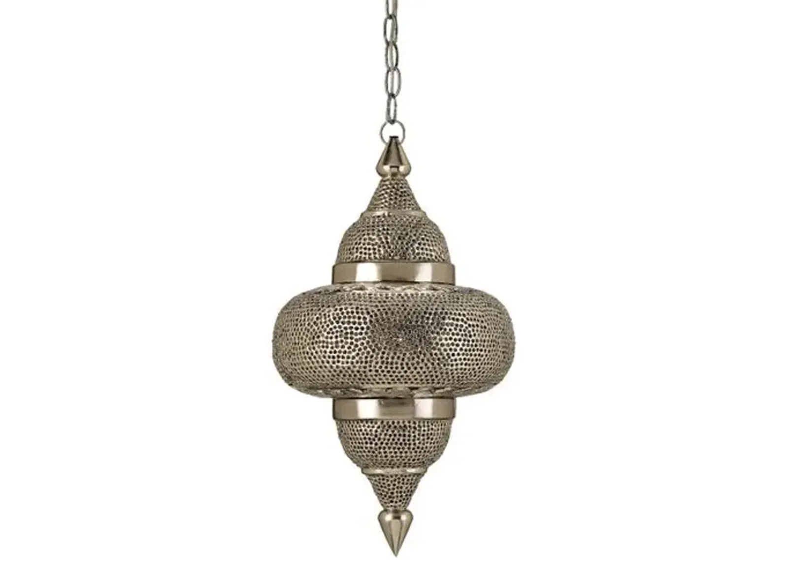 Tangiers Pendant - Nickel - Currey & Company - Silver