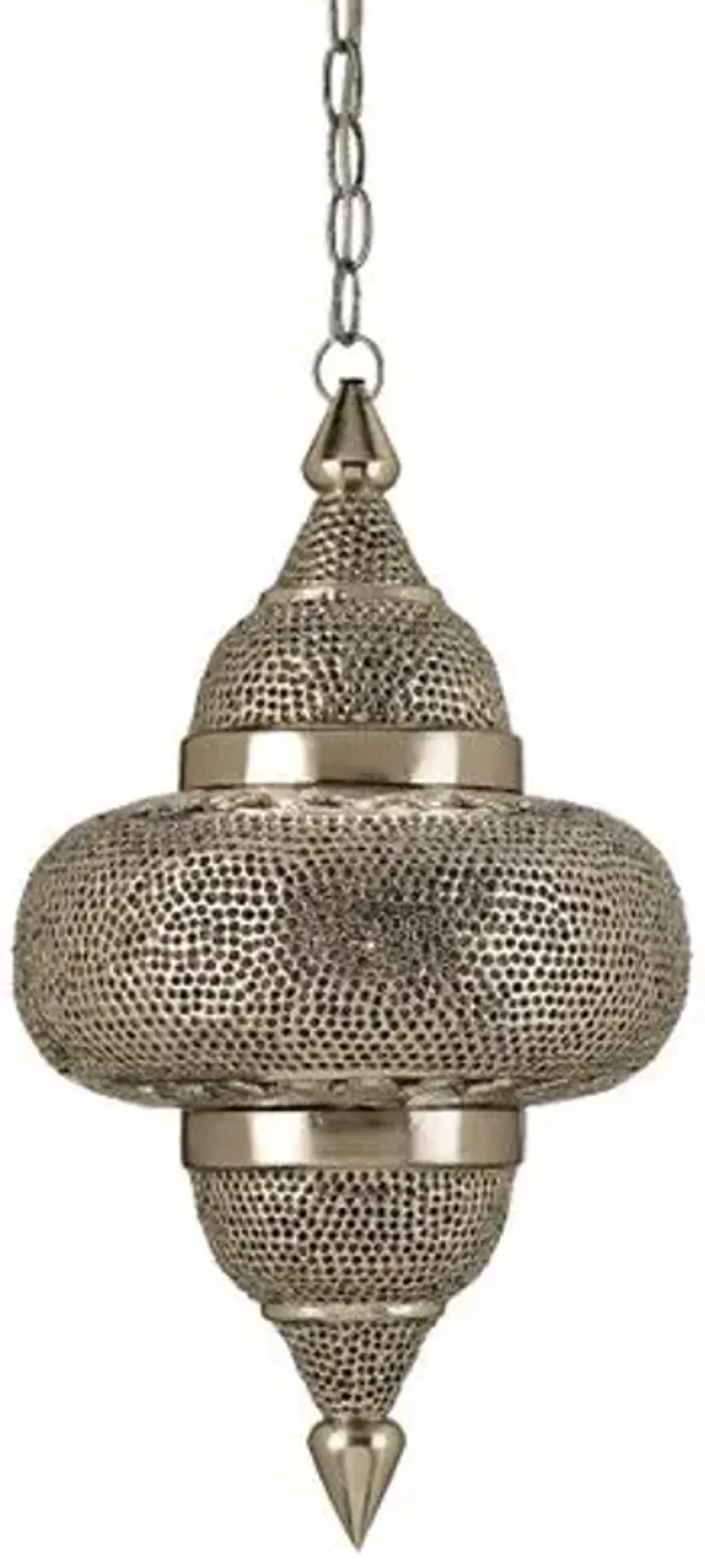 Tangiers Pendant - Nickel - Currey & Company - Silver