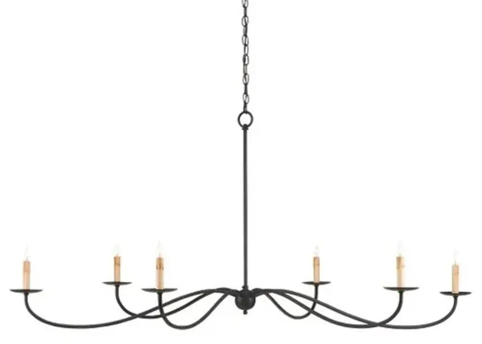 Saxon Large Chandelier - Zanzibar Black - Currey & Company