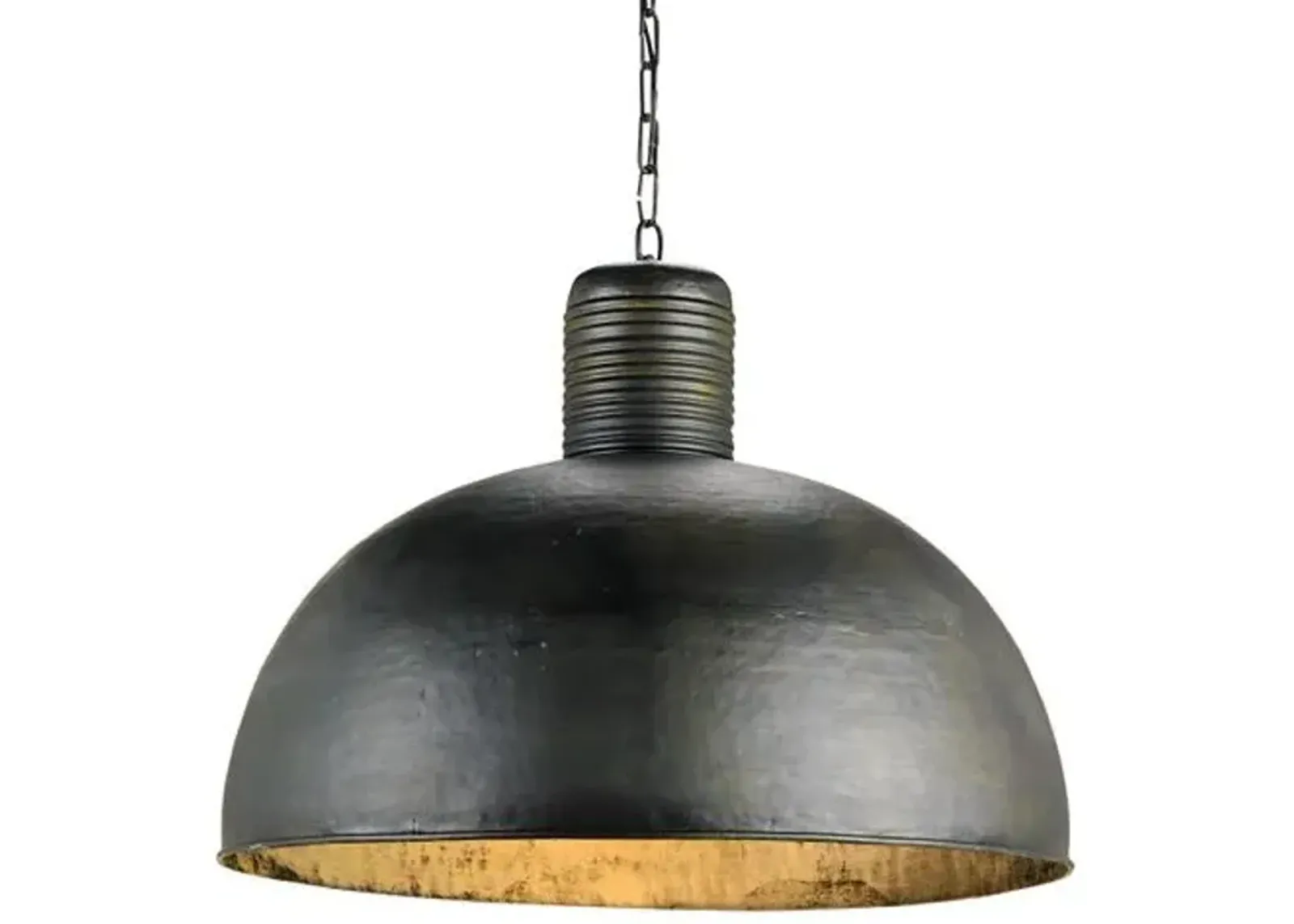 Saga Pendant - Dark Blackened Steel - Currey & Company