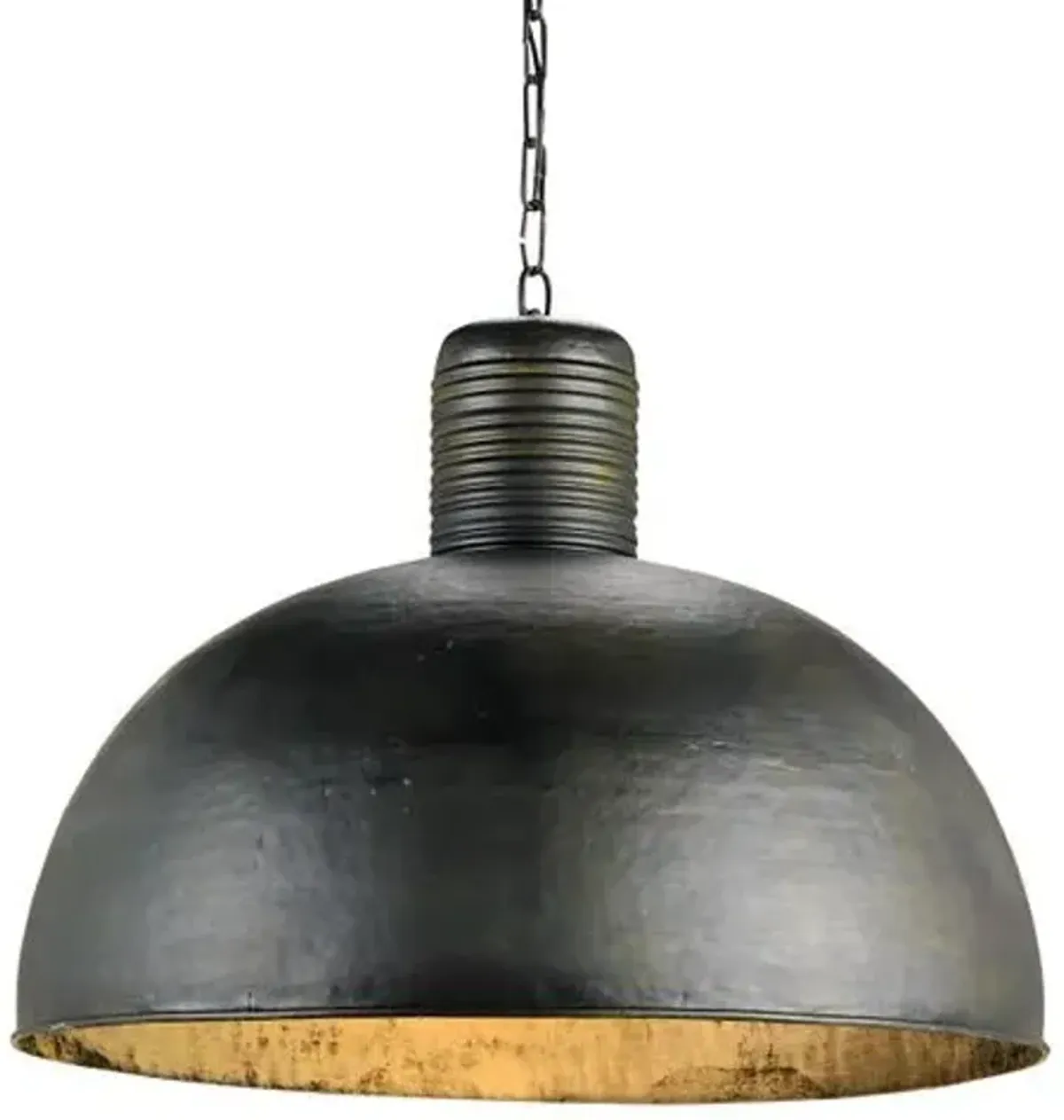 Saga Pendant - Dark Blackened Steel - Currey & Company