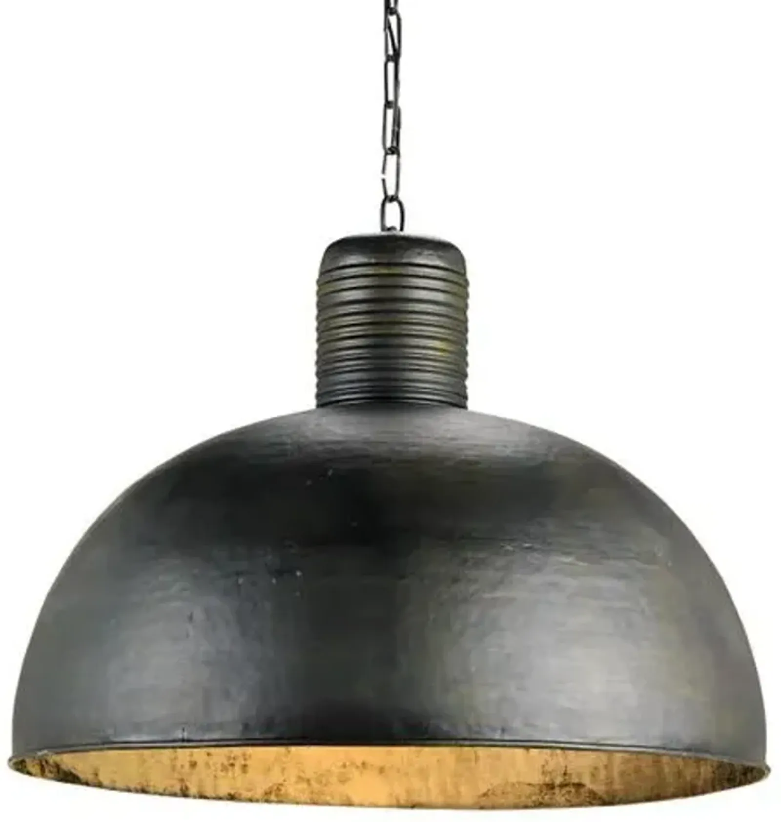 Saga Pendant - Dark Blackened Steel - Currey & Company