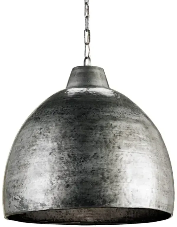 Earthshine Large Steel Pendant - Blackened Steel - Currey & Company - Silver