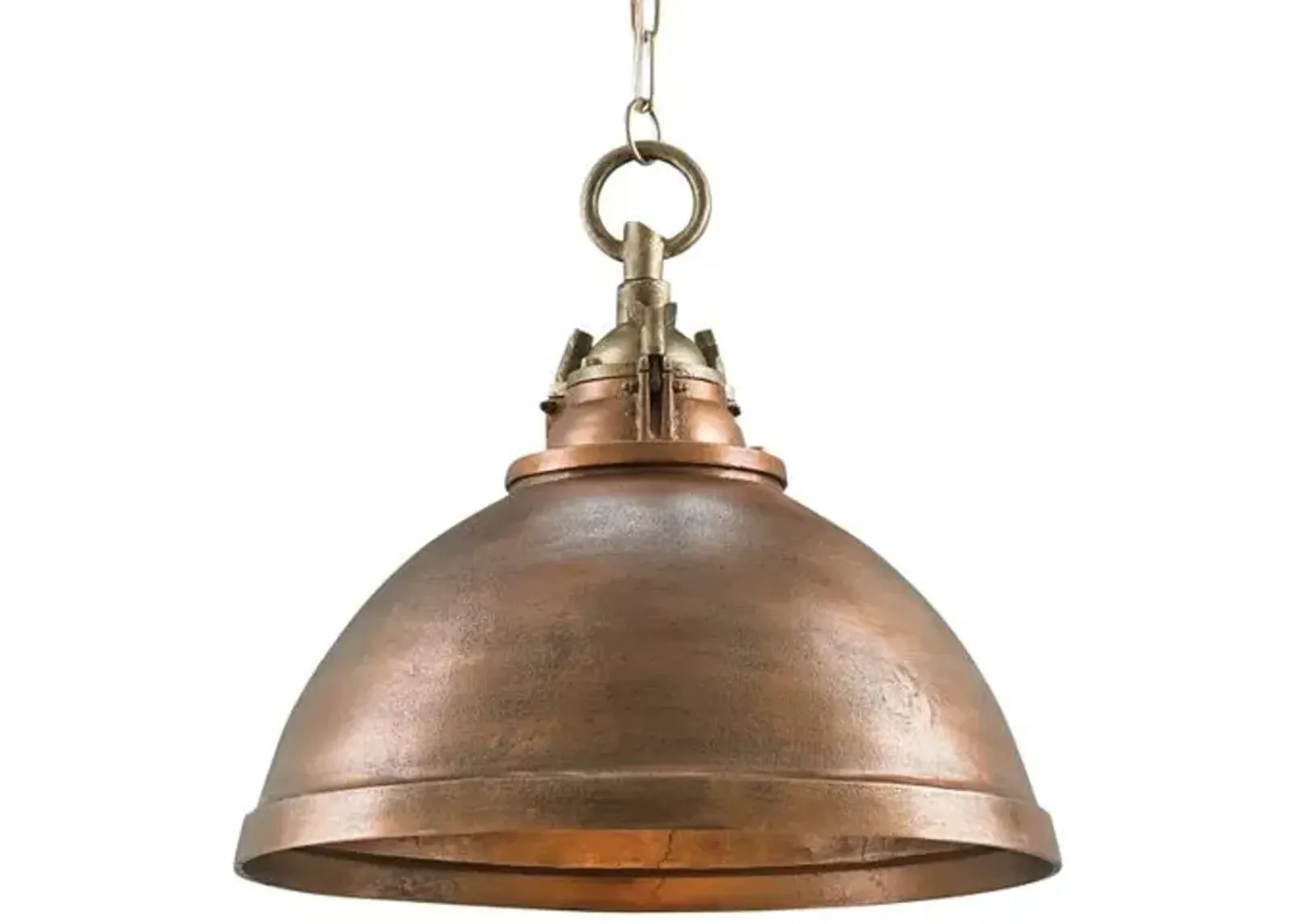 Admiral Pendant - Copper/Antique Brass - Currey & Company - Gold