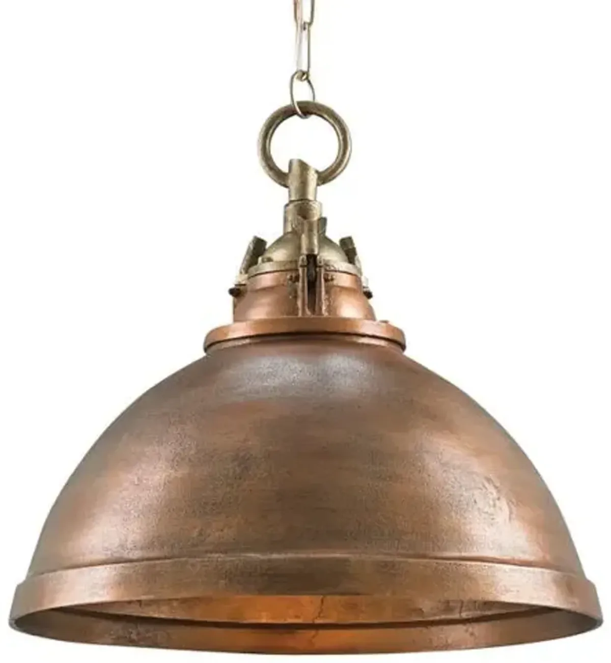 Admiral Pendant - Copper/Antique Brass - Currey & Company - Gold