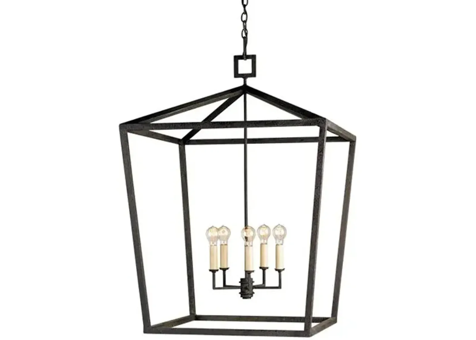 Denison Grande Lantern - Molé Black - Currey & Company