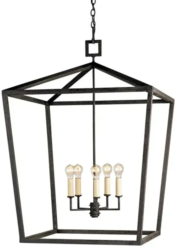 Denison Grande Lantern - Molé Black - Currey & Company