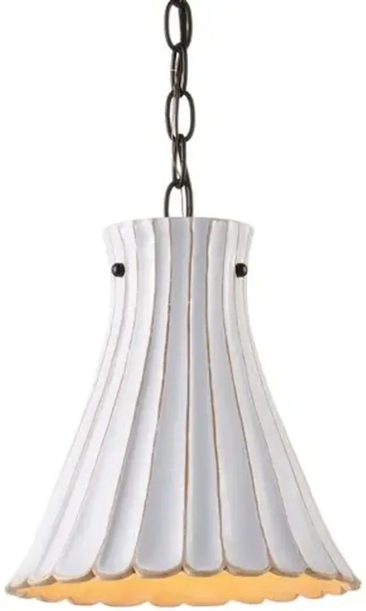 Jazz Pendant - White Crackle/Satin Black - Currey & Company - Silver