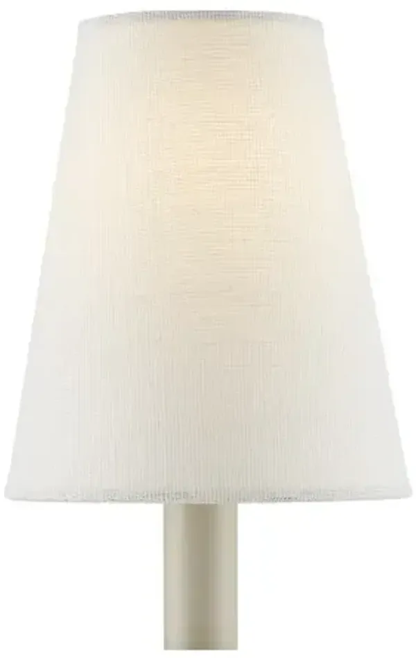 Grasscloth Tapered Chandelier Shade - Currey & Company - Ivory
