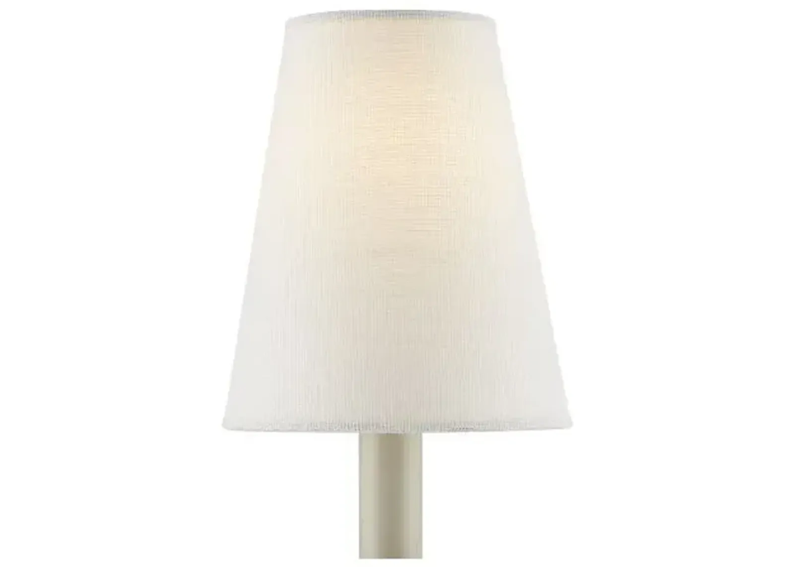 Grasscloth Tapered Chandelier Shade - Currey & Company - Ivory